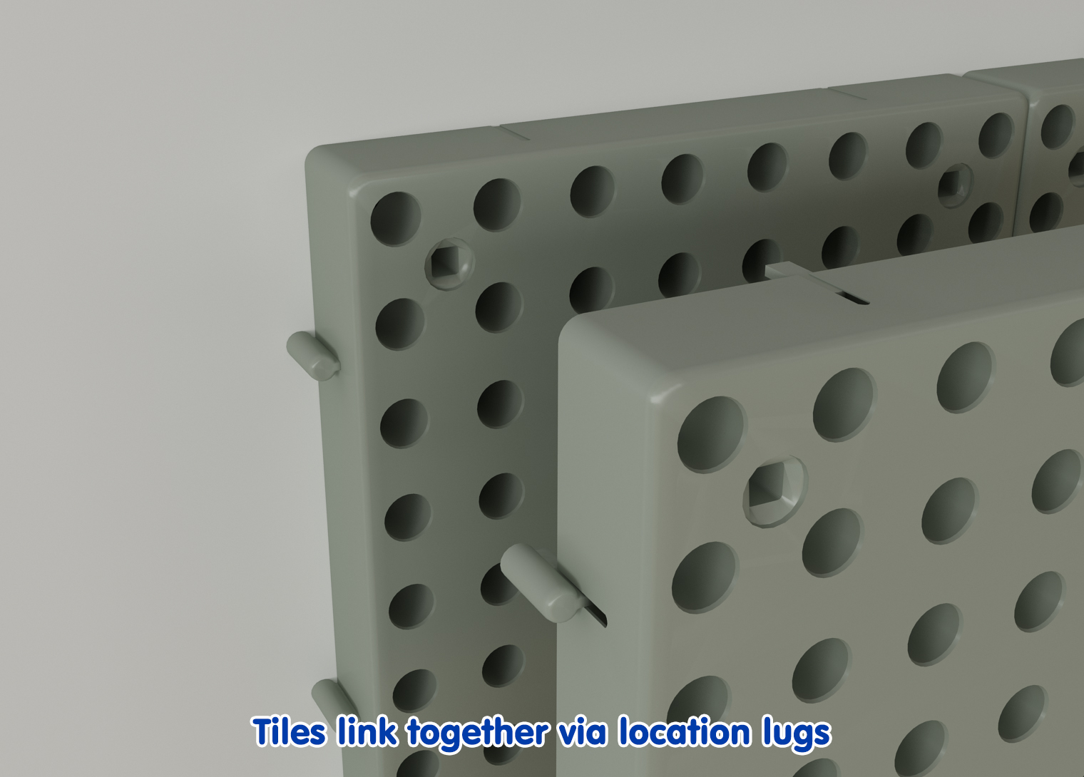 100L x 400H Outdoor STEM WALL Plastic Bases